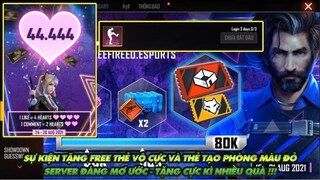 Free Fire| Garena tặng Free thẻ vô cực Free thẻ tạo phòng đỏ và rất nhiều quà đặc biệt -Sever mơ ước