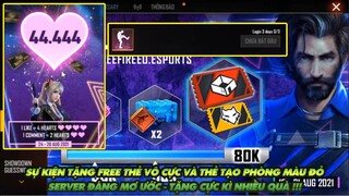 Free Fire| Garena tặng Free thẻ vô cực Free thẻ tạo phòng đỏ và rất nhiều quà đặc biệt -Sever mơ ước