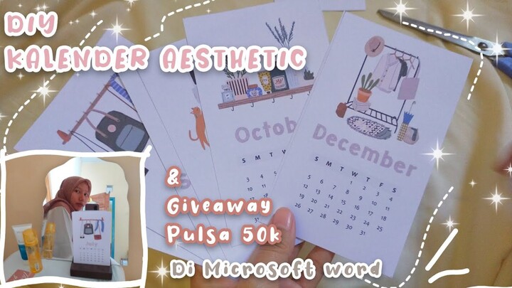 CARA MEMBUAT KALENDER AESTHETIC SENDIRI PAKAI MICROSOFT WORD (◕ᴗ◕✿)
