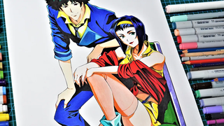 วาดรูป - คาวบอย บี๊บ!! Faye Valentine และ Spike Spiegel