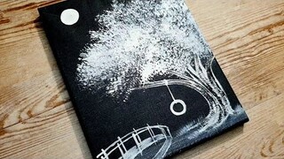KING ART   N  #647    BLACK AND WHITE PAINTING    EASY