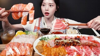 [Mukbang TV] - CƠM LƯƠN, CÁ NGỪ, CÁ HỒI VÀ SASHIMI CÁC LOẠI| ASRM