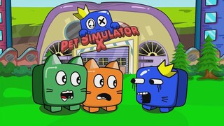 PET SIMULATOR but they're RAINBOW FRIENDS  Roblox Rainbow Friends Animation (Cartoon Animation)