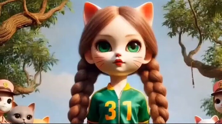 Cat join squid game #squidgame #squidgame2 #cute #trendingshorts