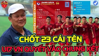 U17 Việt Nam Chốt 23 Cái Tên Cho Giải U17 Châu Á, Quyết Tâm Vào Chung Kết