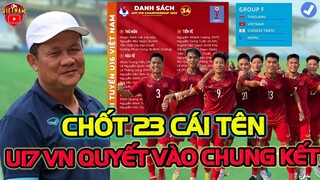 U17 Việt Nam Chốt 23 Cái Tên Cho Giải U17 Châu Á, Quyết Tâm Vào Chung Kết