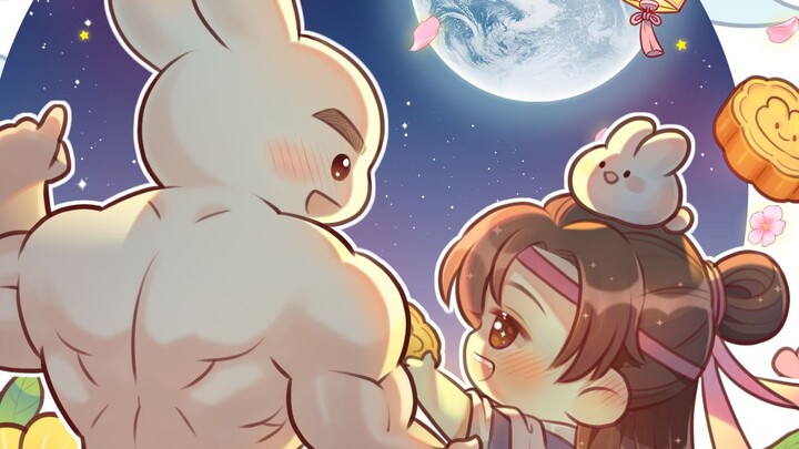 Cương Tử và Thỏ Thỏ chúc mọi người Trung Thu vui vẻ!