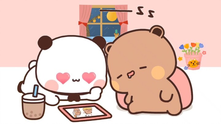 A day of Bubu watching TV series with Yi Er!