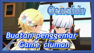 [Genshin  Buatan penggemar]Game ciuman Lumine dengan Kamisato