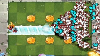 Nhiều loại cây đủ cấp độ đã hạ cánh và mở ra để đấu với 280 con gà zombie.