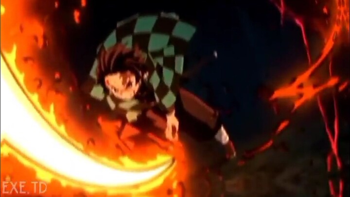 Tanjiro dengan pernapasan matahari pertamanya-old edit but still good | AMV EDIT