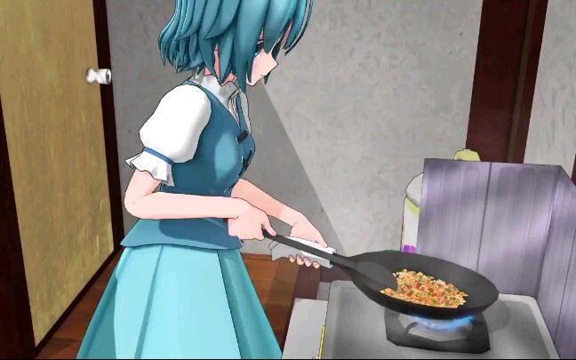 【Oriental MMD】Small umbrella sauce to make fried rice for you!