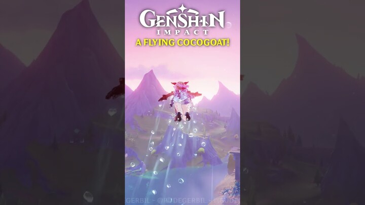 A FLYING COCOGOAT! #genshinimpact