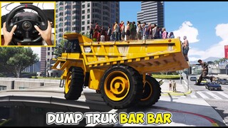 DUMP TRUK MASUK KOTA WKWKWK  | GTA 5 (STEERING WHEEL)