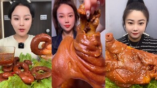 Chinese Food Mukbang Eating Show | Spicy round intestines, Elbows, spicy pork cheeks #226 (P676-678)