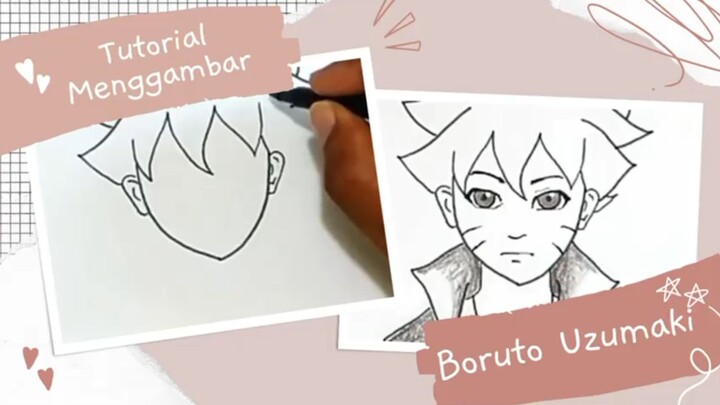 Tutorial Drawing Boruto Uzumaki