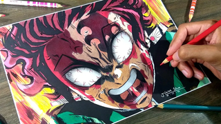 Demon Slayer : Kimetsu no Yaiba คามาโดะ ทันจิโร่ (ผู้ฆ่าปีศาจ) | Anime Drawing