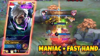 MANIAC + FASTHAND, GUSION VS YSS | GUSION GAMEPLAY | MLBB