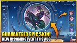 NEW EVENT! FREE EPIC SKIN NEW UPCOMING UPDATE THIS AUG 2021 - MLBB
