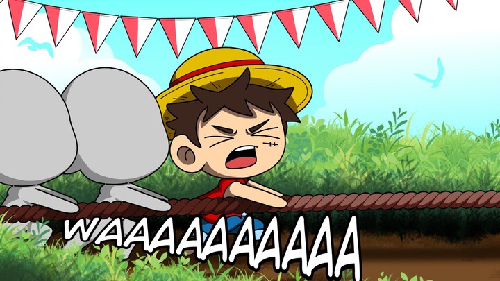 LUFFY IKUT LOMBA TARIK TAMBANG