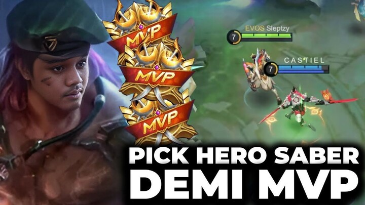 Ada Orang Kayak Gini Demi Dapet MVP Langsung AutoPick Saber!! - Mobile Legends