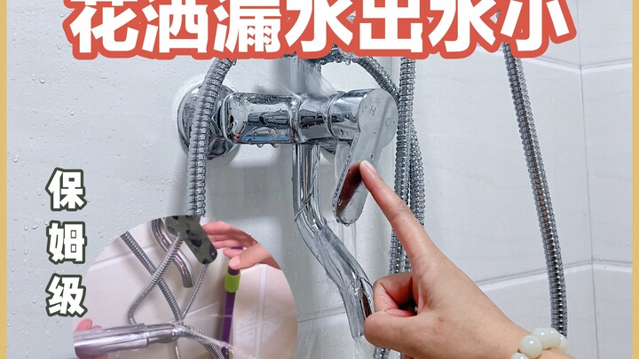 Fix a leaking showerhead with just a few simple steps—water flow is now great!