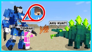 MIPAN & ZUZUZU Menjadi Robot Untuk Melawan Dinosaurus Di Minecraft! SIAPA PEMENANG NYA?