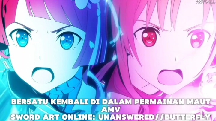 bersatu kembali di dalam permainan maut AMV  Sword Art Online: Unanswered//butterfly