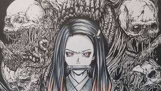 อดนอน 30 ชั่วโมง ตะลึง นี่คือภาพปกรูปเนซึโกะนี่วาดมือเหรอ