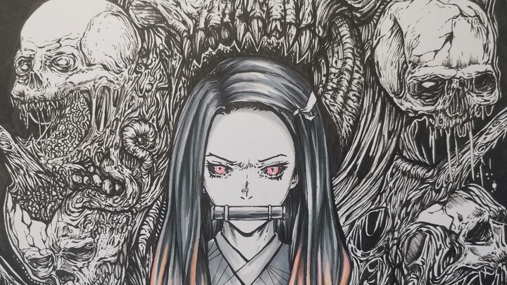 อดนอน 30 ชั่วโมง ตะลึง นี่คือภาพปกรูปเนซึโกะนี่วาดมือเหรอ