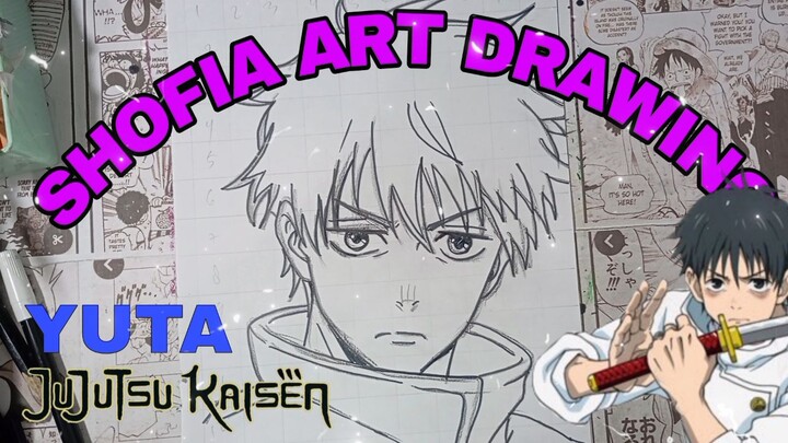 drawing anime Jujutsu KAISEN, yuta