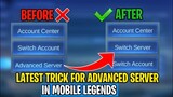 LATEST WAY TO ENTER ADVANCED SERVER USING THIS NEW TRICK || CREATE ADVANCED SERVER IN MOBILE LEGENDS
