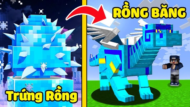 bqThanh Thử Thách 24 Giờ Nuôi Và Huấn Luyện RỒNG BĂNG Chiến Đấu Trong Minecraft