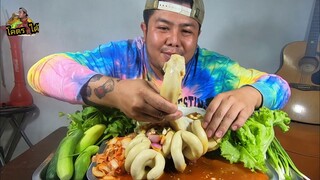 ไส้ตันราดนำ้จิ้มซีฟู้ดพริกเผาแซ่บๆ โคตร ได้149