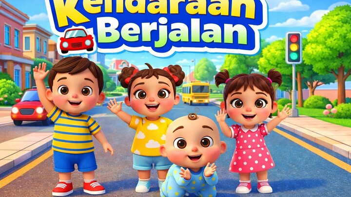 Kendaraan Berjalan 🚗🚌🚂 | Lagu Anak Ceria | Belajar Kendaraan