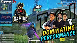 TOTAL GAMING DOMINATING UNBEATABLE GAMEPLAY IN FREE FIRE TOURNAMENT | QUALCOMM | TG MAFIA, TG DELETE