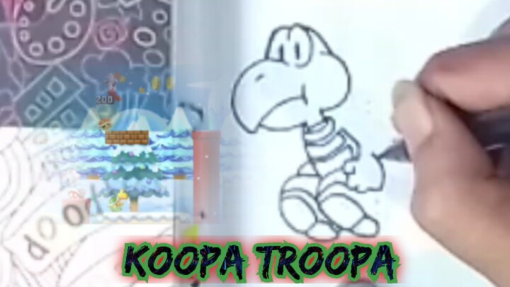 menggambar koopa paratroopa