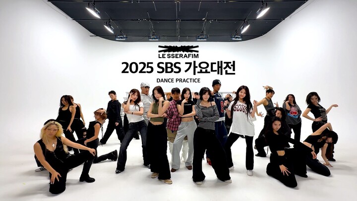 LE SSERAFIM 2025 SBS Gayo Daejun Latihan Tari