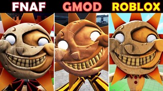 Sun in Roblox vs. Gmod vs. FNAF Security Breach