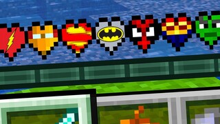 Minecraft But There’s Custom SUPERHERO Hearts