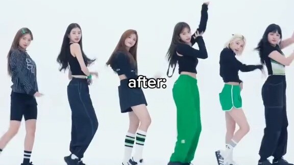 Perbandingan koreografi IVE sebelum dan sesudah