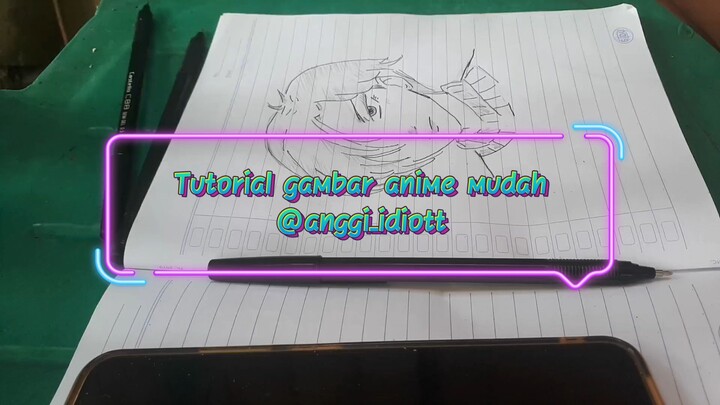 tutorial menggambar anime mudah @anggi_idiott