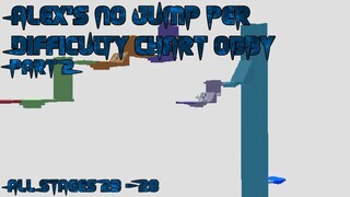 [PART 2] Alex's No Jump Per Difficulty Chart Obby [All Stages 23-28] (ROBLOX Obby)