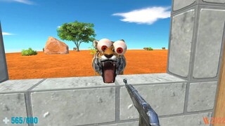 Survive with 120 Psycho Tigers. FPS Perspective! Animal Revolt Battle Simulator