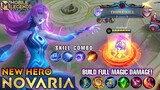 New Hero Novaria Full Magic Damage! Novaria Gameplay - Mobile Legends Bang Bang