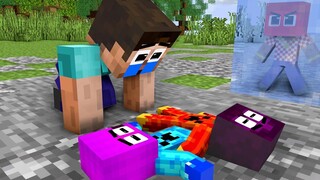 Monster School Fire Zombie ต้องการเป็น ICE กับ ICE Wolf Girl - Sad Story - Minecraft Animation