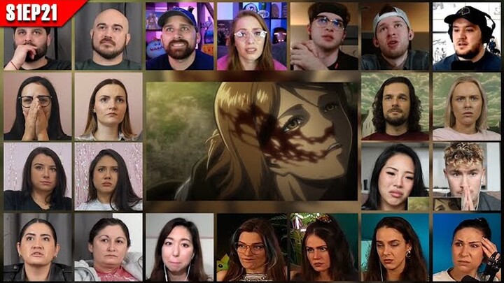 Attack on Titan Season 1 Episode 21 Reaction Mashup | 進撃の巨人