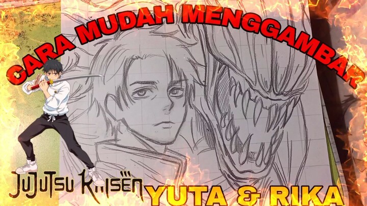 cara yg sangat mudah menggambar sketsa YUTA dan Rika jujutsu kaisen
