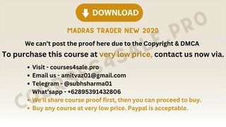 [Courses4sale.pro] Madras trader New 2020