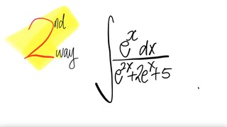 2nd way:  ∫e^x/(e^2x + 2e^x +5) dx
